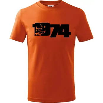 Husákovo dítě - 1974 - Tričko dětské bavlněné - 122 cm/6 let ( Oranžová )