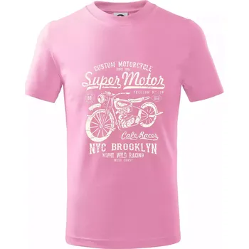 Super Motor - Tričko dětské bavlněné - 98 cm / 2 roky ( Růžová )