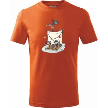 Chlapecké oblečení Pirátská posádka - Tričko dětské bavlněné - 104-110cm / 3-4 roky ( Oranžová )