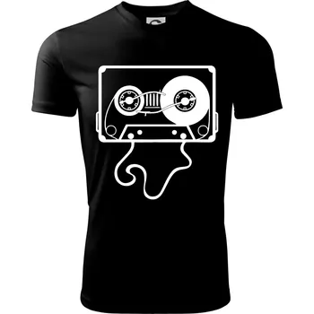 Gramo kazeta - Dětské triko sportovní (dresovina) - 158 cm/12 let ( Černá )