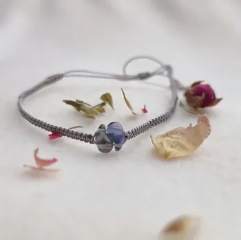 Náramek MagieKorálků.cz Shamballa náramek "jing/jang 10079 Barva: Šedá