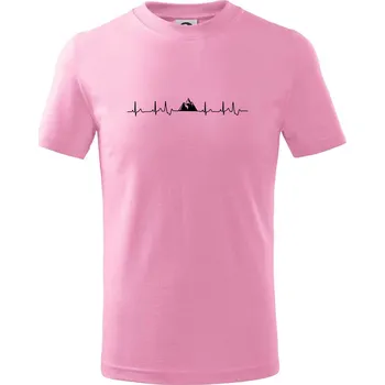 Chlapecké oblečení Hory EKG - Tričko dětské bavlněné - 98 cm / 2 roky ( Růžová )