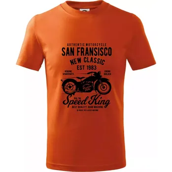 San Fransisco Motorcycle - Tričko dětské bavlněné - 98 cm / 2 roky ( Oranžová )
