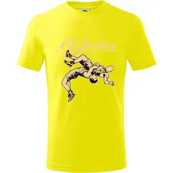 Wrestling v boji - Tričko dětské bavlněné - 98 cm / 2 roky ( Citrónová )