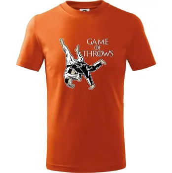 Chlapecké tričko Game of Throws Judo - Tričko dětské bavlněné - 122 cm/6 let ( Oranžová )