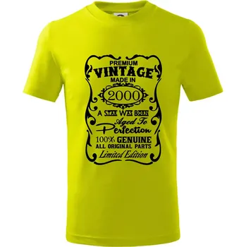 Vintage Etiketa - 2000 - Tričko dětské bavlněné - 98 cm / 2 roky ( Limetková )