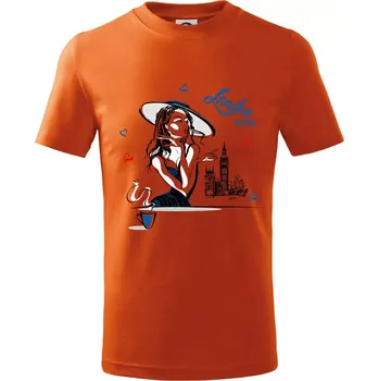 Fashion model London - Tričko dětské bavlněné - 134 cm/8 let ( Oranžová )