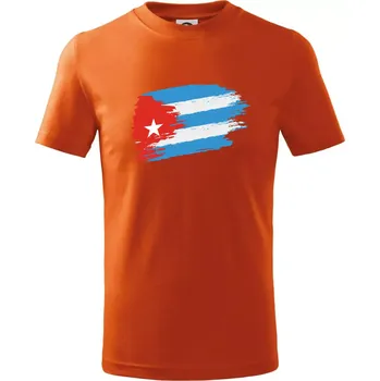 Chlapecké oblečení Kuba vlajka - Tričko dětské bavlněné - 122 cm/6 let ( Oranžová )
