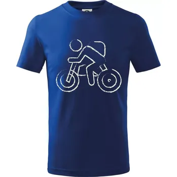 Cyklo nástřik - Tričko dětské bavlněné - 98 cm / 2 roky ( Královská modrá )