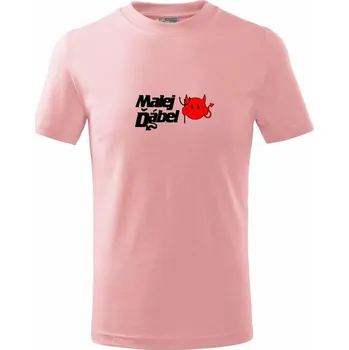 Chlapecké tričko Malej dábel - Tričko dětské bavlněné - 98 cm / 2 roky ( Růžová )