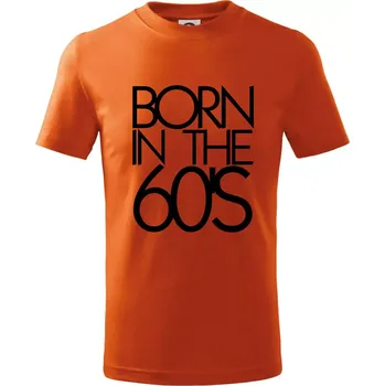 Chlapecké tričko Born In The 60's - Tričko dětské bavlněné - 146 cm/10 let ( Oranžová )