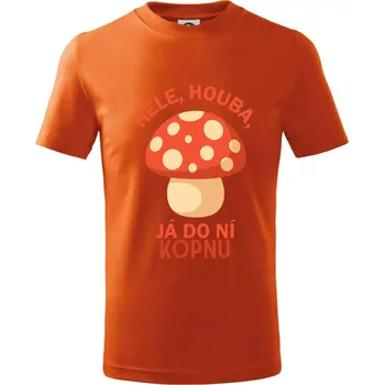 Chlapecké tričko Hele, houba, já do ni kopnu - Tričko dětské bavlněné - 146 cm/10 let ( Oranžová )