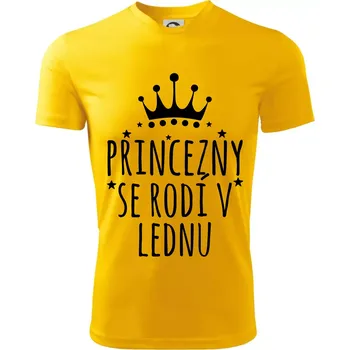 Princezny se rodí v lednu - Dětské triko sportovní (dresovina) - 146 cm/10 let ( Žlutá )