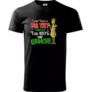 Pánské tričko DNA test Grinch - Triko extra velké (5-8XL) - 6XL ( Černá )
