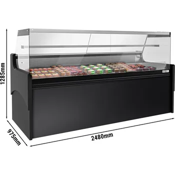 Vinotéka GGM Chladicí/masný pult - 2480 mm - s LED osvětlením & 1 policí