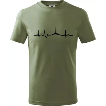 Ekg Jeseníky - Tričko dětské bavlněné - 134 cm/8 let ( Khaki )