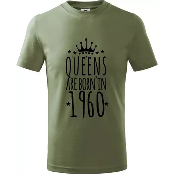 Queens are born in 1960 - Tričko dětské bavlněné - 146 cm/10 let ( Khaki )