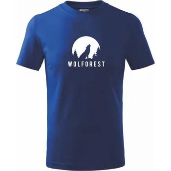 Wolforest - Tričko dětské bavlněné - 98 cm / 2 roky ( Královská modrá )