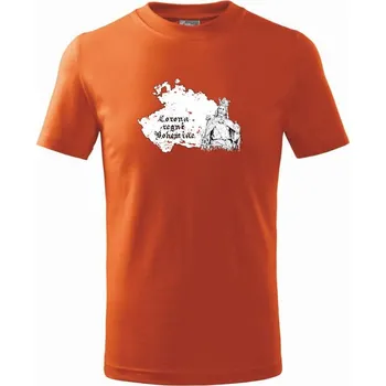 Corona Regni Bohemiae - Tričko dětské bavlněné - 134 cm/8 let ( Oranžová )