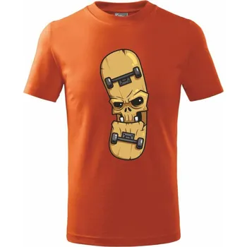 Skateboard zombie - Tričko dětské bavlněné - 146 cm/10 let ( Oranžová )
