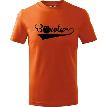 Chlapecké tričko Bowler - Tričko dětské bavlněné - 104-110cm / 3-4 roky ( Oranžová )
