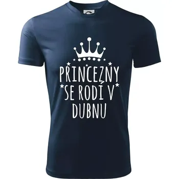 Princezny se rodí v dubnu - Dětské triko sportovní (dresovina) - 158 cm/12 let ( Námořní modrá (velmi tmavá - téměř černá) )