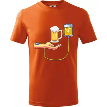 Chlapecké oblečení Pivo infuze - Tričko dětské bavlněné - 104-110cm / 3-4 roky ( Oranžová )
