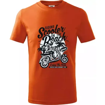 Chlapecké oblečení Scooter Beach - Tričko dětské bavlněné - 158 cm/12 let ( Oranžová )