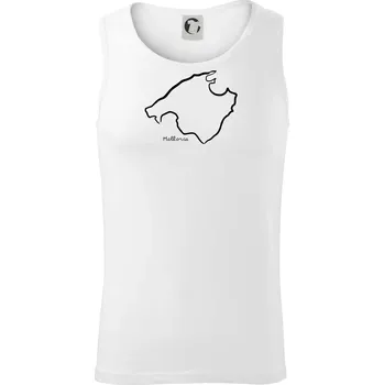 Mallorca - obrys ostrova - Tílko pánské Core - S ( Bílá )