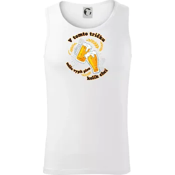 V tomto tričku můžu vypít piva kolik chci - Tílko pánské Core - L ( Bílá )