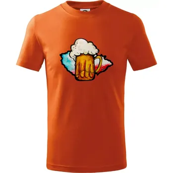 Český pivař (lulu_art) - Tričko dětské bavlněné - 146 cm/10 let ( Oranžová )