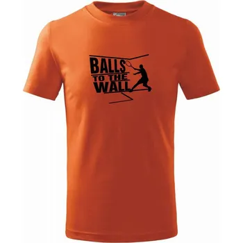 Balls to the Wall squash - Tričko dětské bavlněné - 134 cm/8 let ( Oranžová )