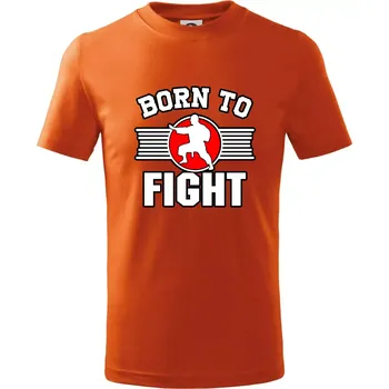 Chlapecké tričko Judo Born to fight - Tričko dětské bavlněné - 158 cm/12 let ( Oranžová )