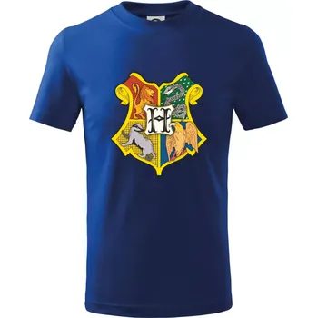 Chlapecké tričko Harry znak školy - Tričko dětské bavlněné - 98 cm / 2 roky ( Královská modrá )