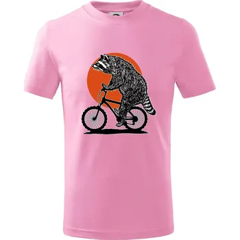 MTB mýval - Tričko dětské bavlněné - 98 cm / 2 roky ( Růžová )