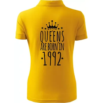 Queens are born in 1992 - Polokošile dámská Pique Polo - 3XL ( Žlutá )
