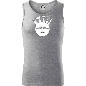 U zubaře teď to bude nepříjemný - Tílko pánské Core - XL ( Tmavě šedý melír )