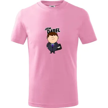 Jsem ďábel obchoďák - Tričko dětské bavlněné - 98 cm / 2 roky ( Růžová )