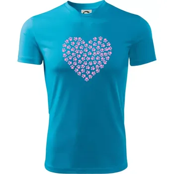 Psí láska - Dětské triko sportovní (dresovina) - 146 cm/10 let ( Světlý tyrkys )