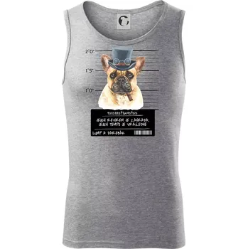 Lump a darebák francouzský buldoček - Tílko pánské Core - S ( Tmavě šedý melír )