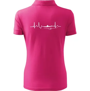 Ekg kluzák a letadlo - Polokošile dámská Pique Polo - 2XL ( Purpurová )