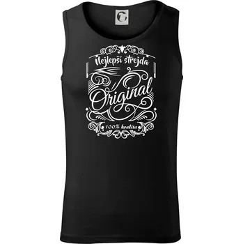 Vintage nejlepší strejda 100% kvalita - Tílko pánské Core - L ( Černá )