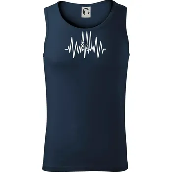 Backgammon EKG - Tílko pánské Core - L ( Námořní modrá (velmi tmavá - téměř černá) )