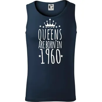 Queens are born in 1960 - Tílko pánské Core - S ( Námořní modrá (velmi tmavá - téměř černá) )