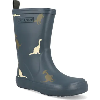 Chlapecká obuv Barefoot dětské gumáky Bundgaard - Charly High Navy Dino modré Velikost: 30