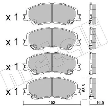 Brzdová destička Sada brzdových destiček, kotoučová brzda METELLI 22-1450-0