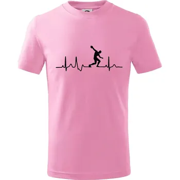 Chlapecké tričko EKG hod diskem - Tričko dětské bavlněné - 98 cm / 2 roky ( Růžová )