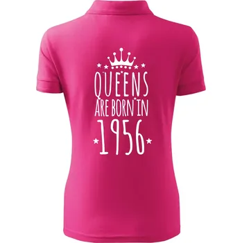 Queens are born in 1956 - Polokošile dámská Pique Polo - XS ( Purpurová )