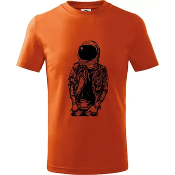 Astronaut Punkster - Tričko dětské bavlněné - 134 cm/8 let ( Oranžová )