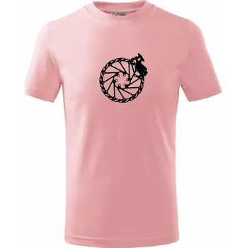 Chlapecké tričko Cyclo kotoučová brzda - Tričko dětské bavlněné - 98 cm / 2 roky ( Růžová )